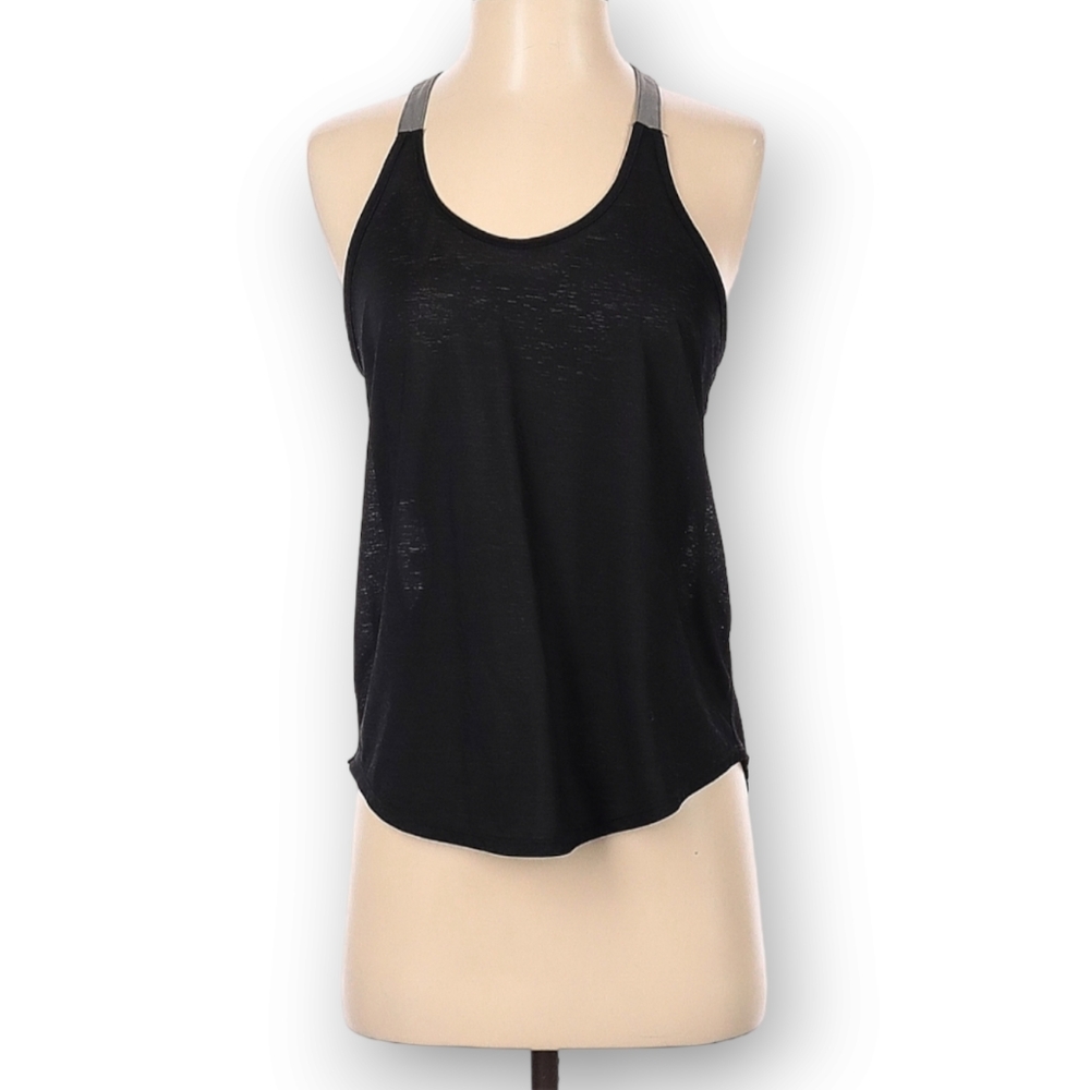 Punto Blanco‎ Active Tank Top Size XS Black Gray Racer Back Reflective Strip
